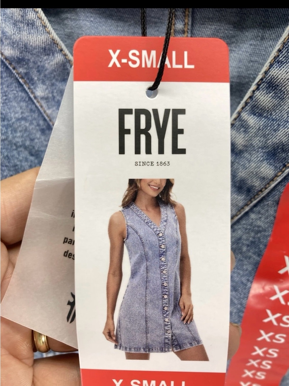 FRYE Light Blue Denim Mini Dress - Button-Front